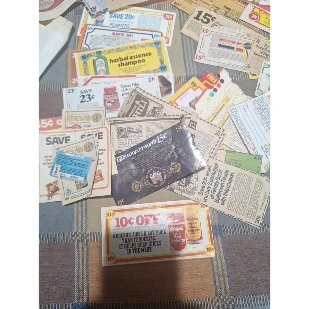 Vintage 1970s Grocery Coupon Lot 60+ Nestle Planters Advertising Ephemera